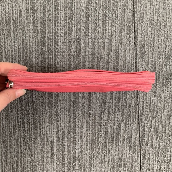 Coach Wristlet Wallet Womens Medium Pink Leather Clutch Purse Bag - Picture 7 of 16